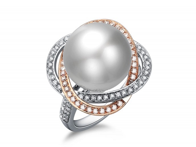 Ombeline South Sea Pearl and Diamond Ring 11-15 mm
